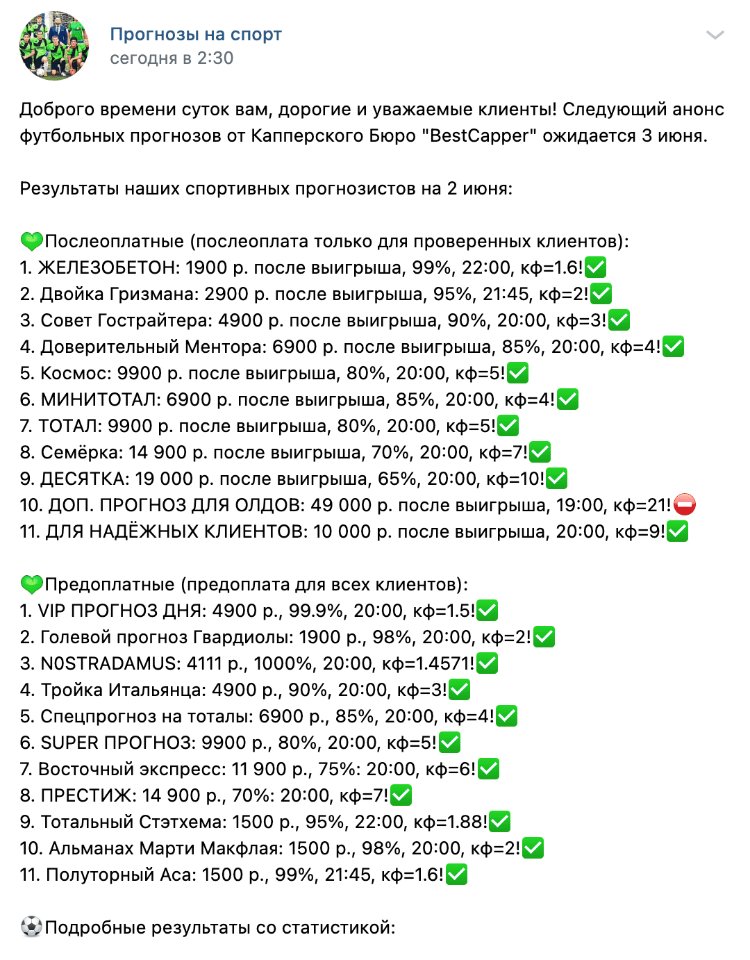 Статистика прогнозов Эдуарда Кварацхелия Bestcapper(Бесткаппер)