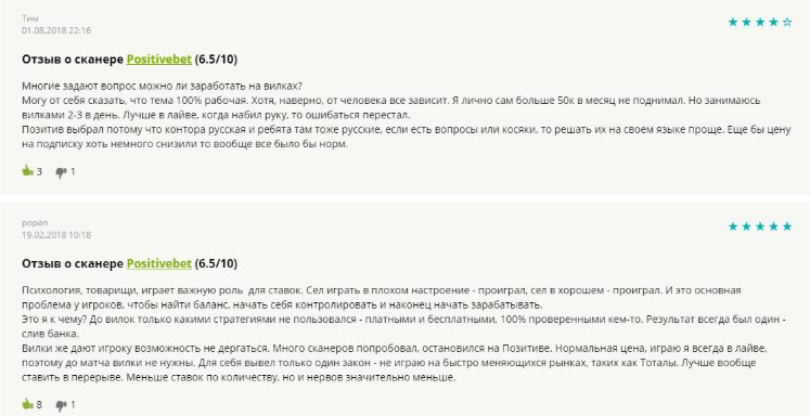 Отзывы о сканере вилок PositiveBet Отзывы о сканере вилок Позитив Бет