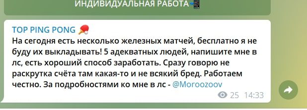 Специализация проекта Топ Пин Понг 