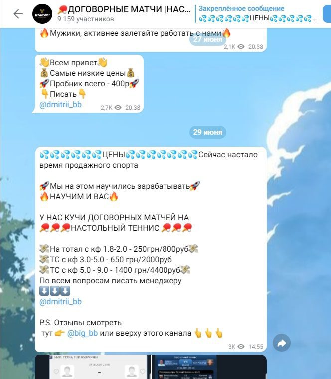 Стоимость прогнозов каппера Tennisbet