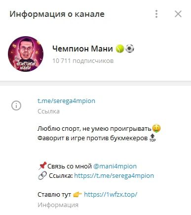 Телеграм Чемпион Мани