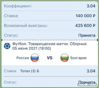 Телеграмм KUBEPMATUK - прогнозы на спорт