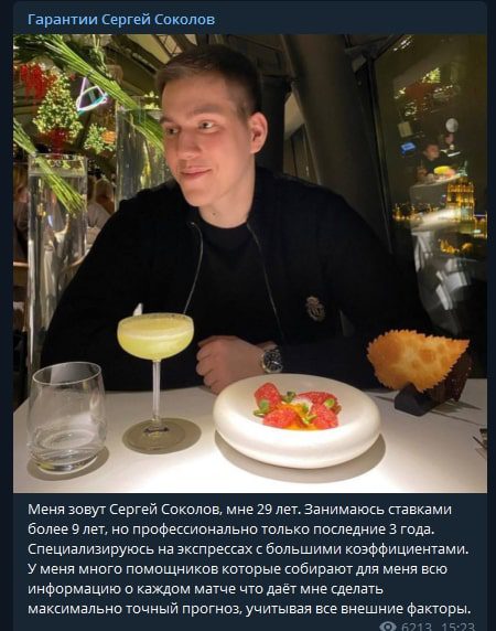 Информация о Сергее Соколове