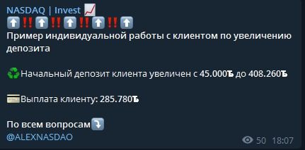 Индивидуальная работа с NASDAQ | Invest в Телеграм