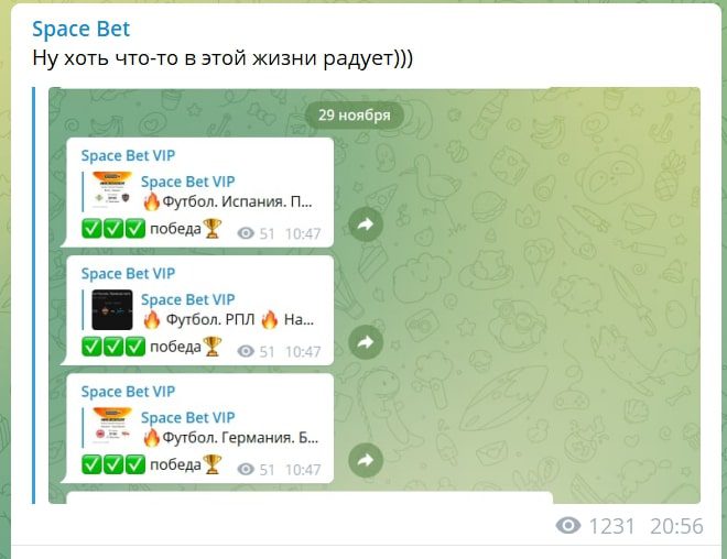 Space Bet в Телеграмме ― статистика