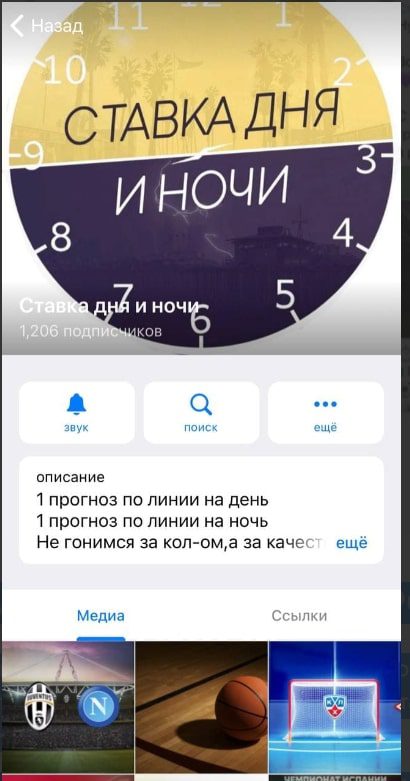 Каппер Ставка дня и ночи Телеграмм