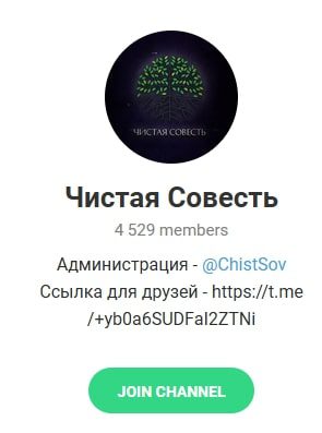 Телеграмм Чистая совесть