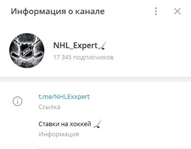 Телеграмм NHL Expert