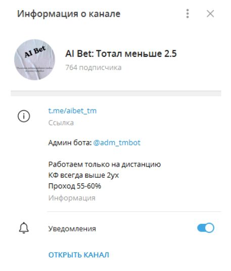 Телеграмм AI Bet каппер