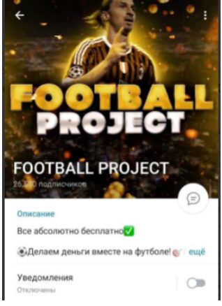 Телеграмм канал FOOTBALL PROJECT