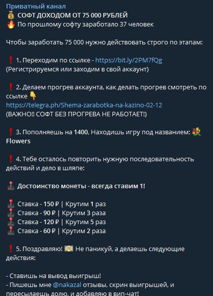 Схема заработка от Приватный канал
