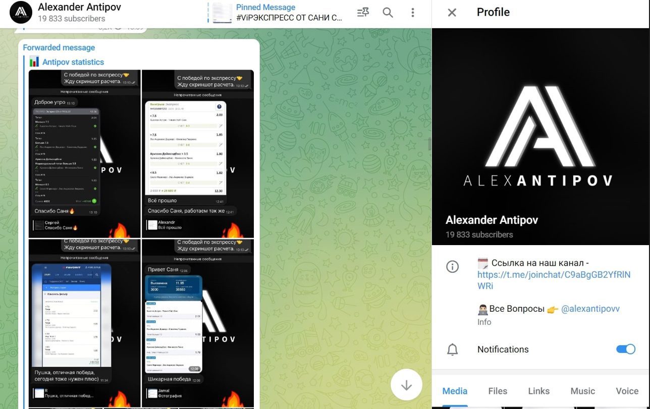 Александр Антипов в Телеграмме