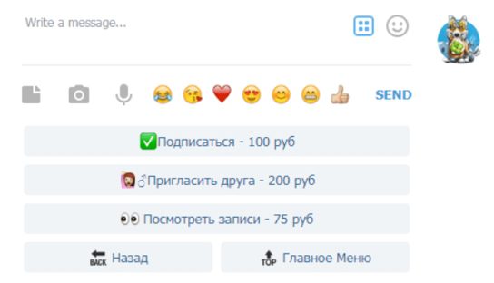 Telegram Bot | Заработок 2021 - меню