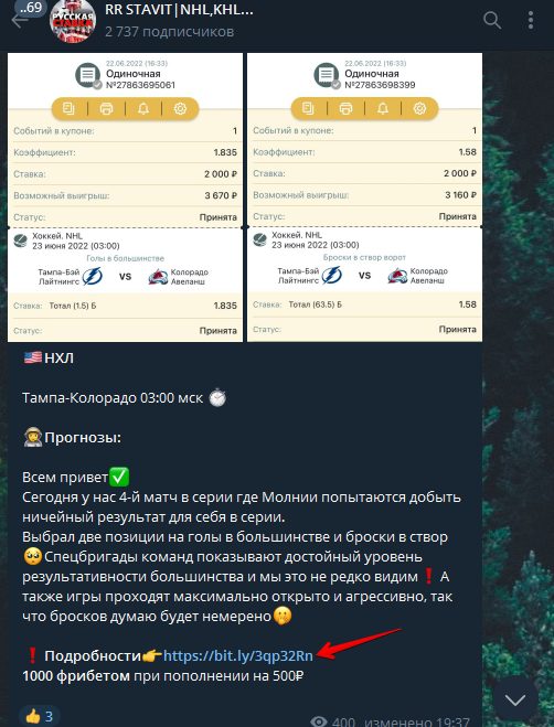 Прогнозы RR STAVIT