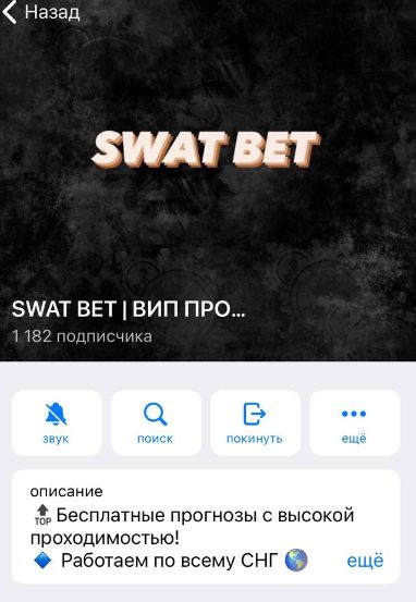 Телеграмм SWAT BET