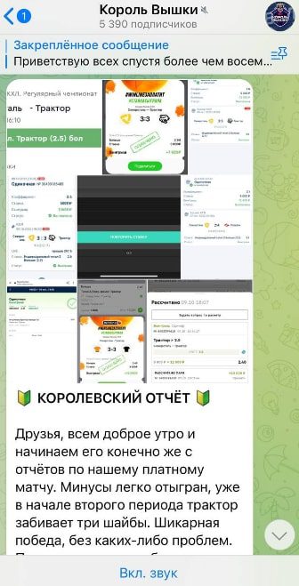 Отчет Король Вышки