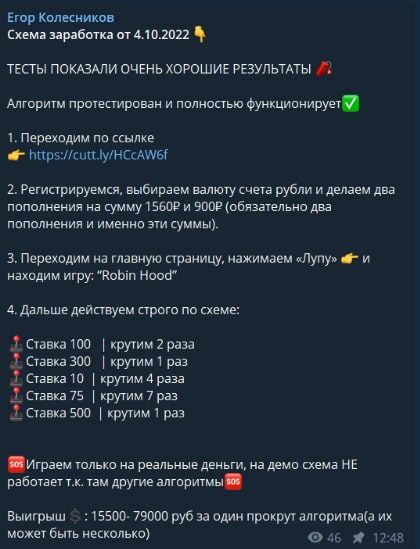 Схема заработка Егор Колесников