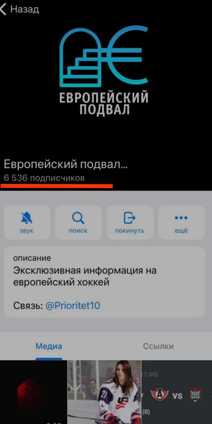 Телеграмм канал Европейский подвал