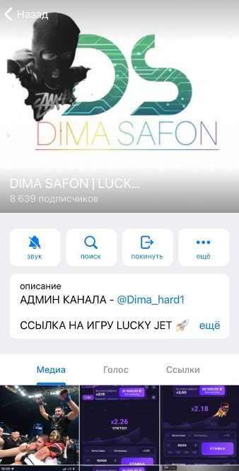Телеграмм канал DIMA SAFON