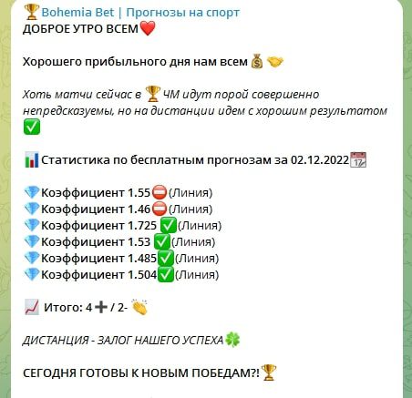 Bohemia Bet прогнозы на спорт