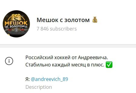 Телеграмм канал Мешок с золотом