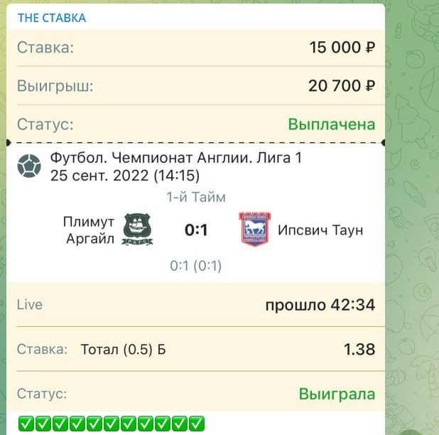 THE СТАВКА прогнозы на спорт