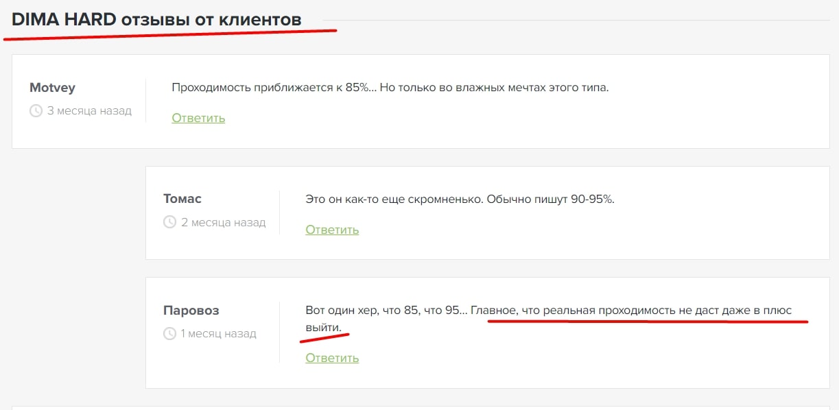 Отзывы о Телеграмм канале DIMA HARD