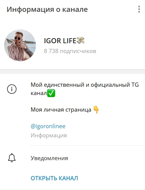 IGOR RUDNITSKY телеграмм