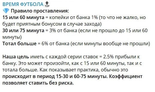 Время футбола телеграмм