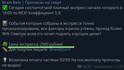 Brain Bets стоимость услуг