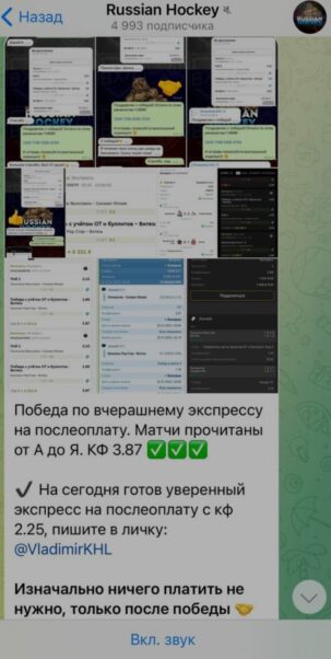 Russian Hockey стоимость предиктов