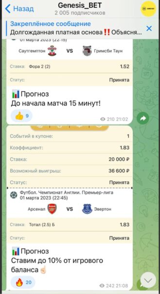 Genesis bet прогнозы на спорт