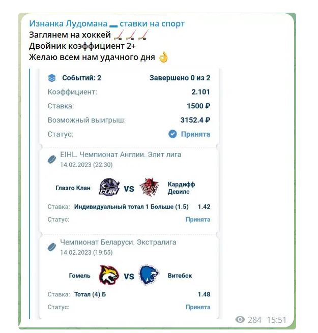 ИЗНАНКА ЛУДОМАНА телеграмм