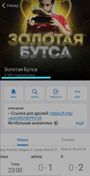 Телеграмм Золотая Бутса