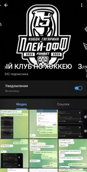 Закрытый клуб по хоккею телеграмм
