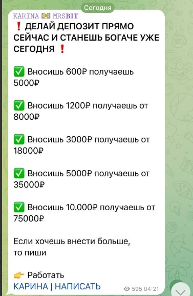 KARINA ENTIREBOT депозиты