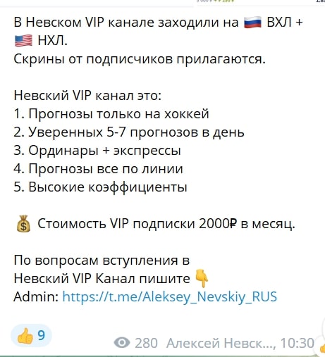 Невский Прогноз вип канал