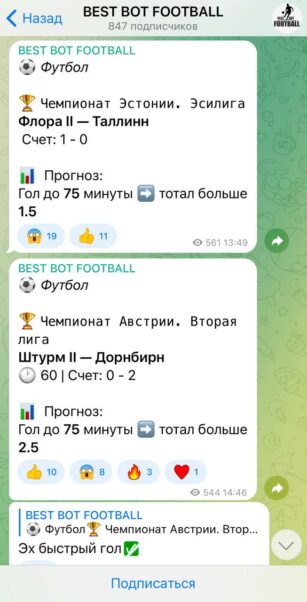 Проект BEST BOT FOOTBALL