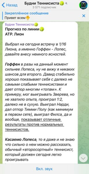 Проект Будни Теннисиста