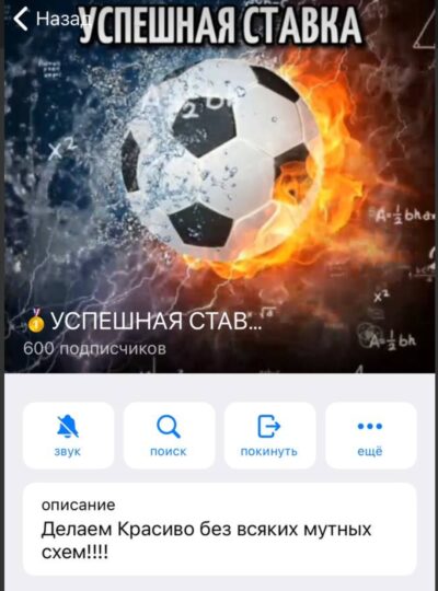Успешная ставка телеграм
