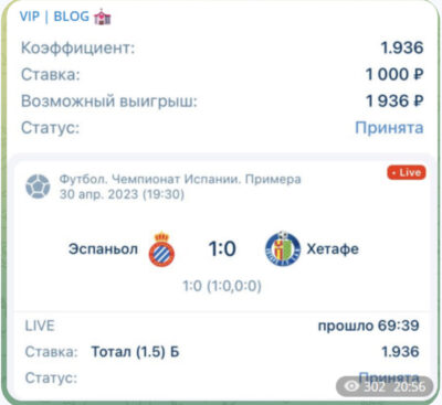 VIP BLOG ставки