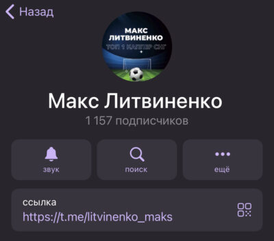 Макс Литвиненко телеграм