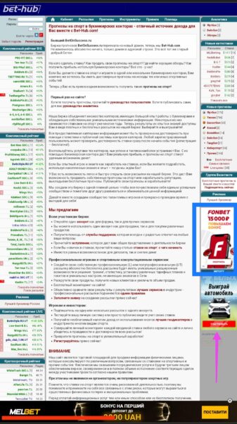 Проект Bet hub