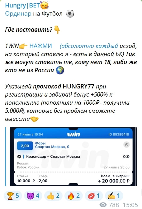 Hungry BET бонусы