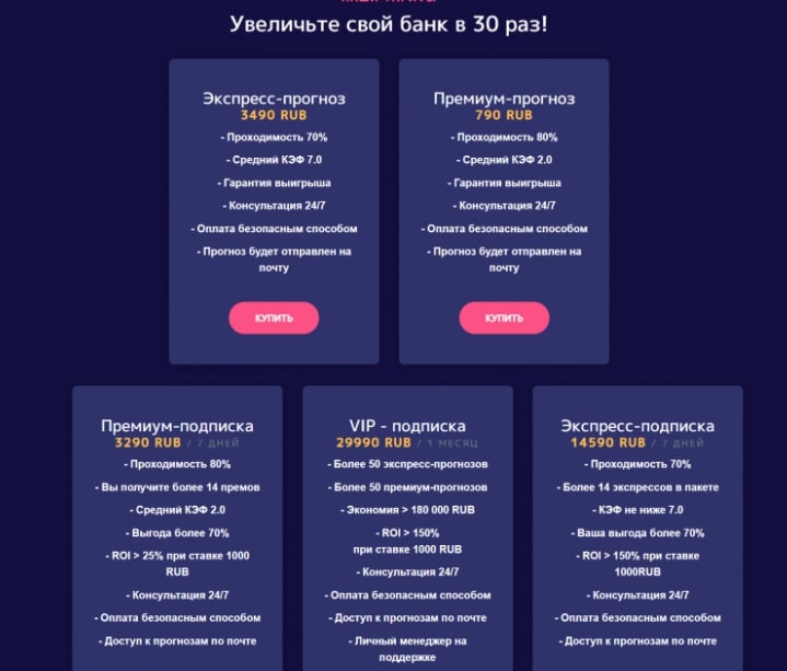 Insights Bet тарифы