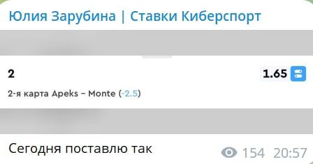 ЮЛИЯ ЗАРУБИНА ставки