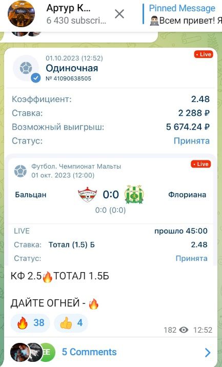 Артур Котов телеграмм