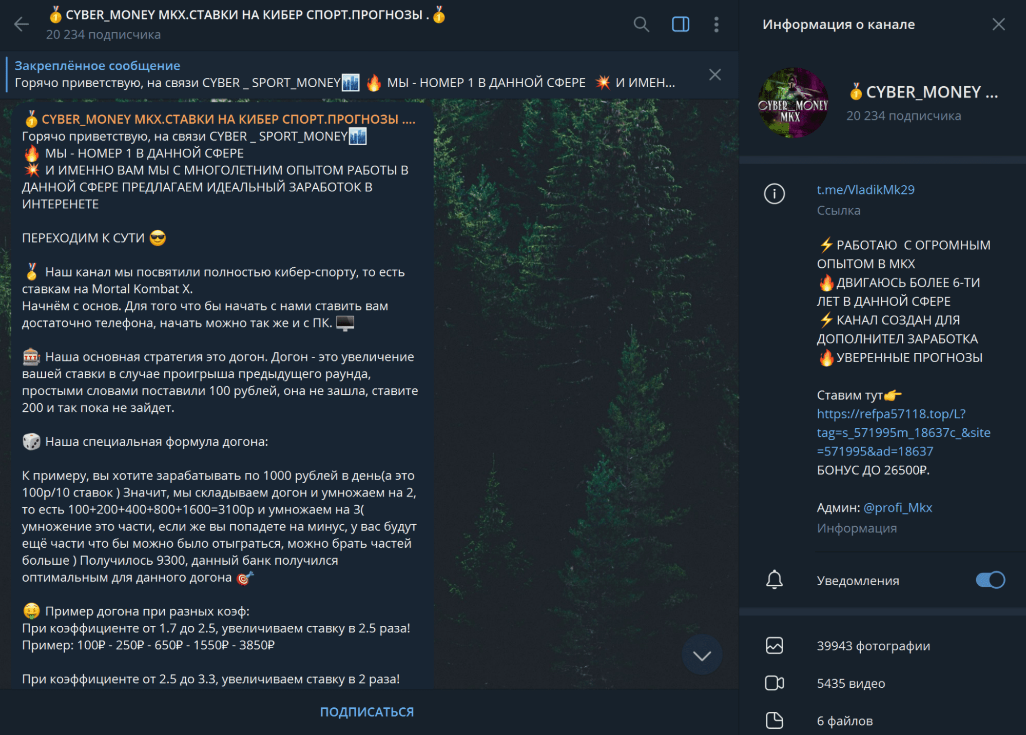 Телеграмм Cyber Money МКХ