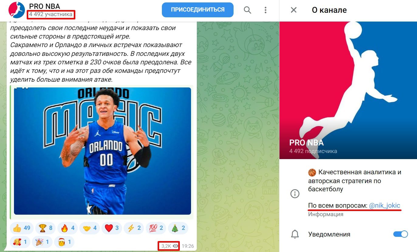 PRO NBA телеграм