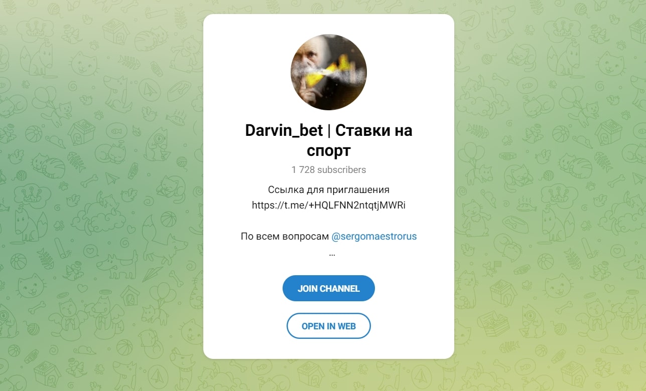 Darvin Bet телеграм